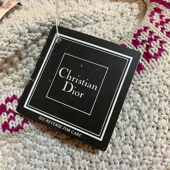 CHRISTIAN DIOR Chunky Knit Sweater, Vintage, EUC - Picture 9 of 9